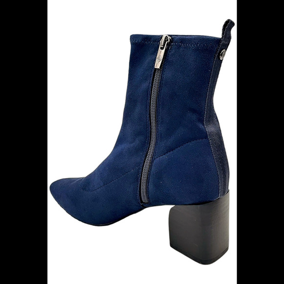 Donald Pliner Women's Angel Suede Heeled Bootie Navy - Medium - Picture 3 of 3